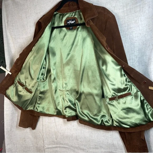 Maximo Wilsons Classic Brown Suede Western Belted Jacket Women's XL Vintage Y2K - Picture 2 of 16